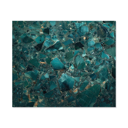 Teal Quartz Effect Kitchen Splashback