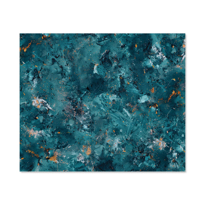 Polished Teal Quartz Effect Kitchen Splashback