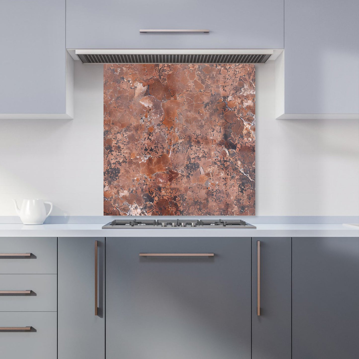 Terracotta Quartz Effect Kitchen Splashback
