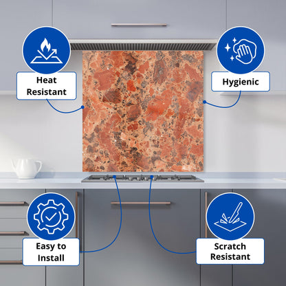Authentic Terracotta Quartz Effect Kitchen Splashback