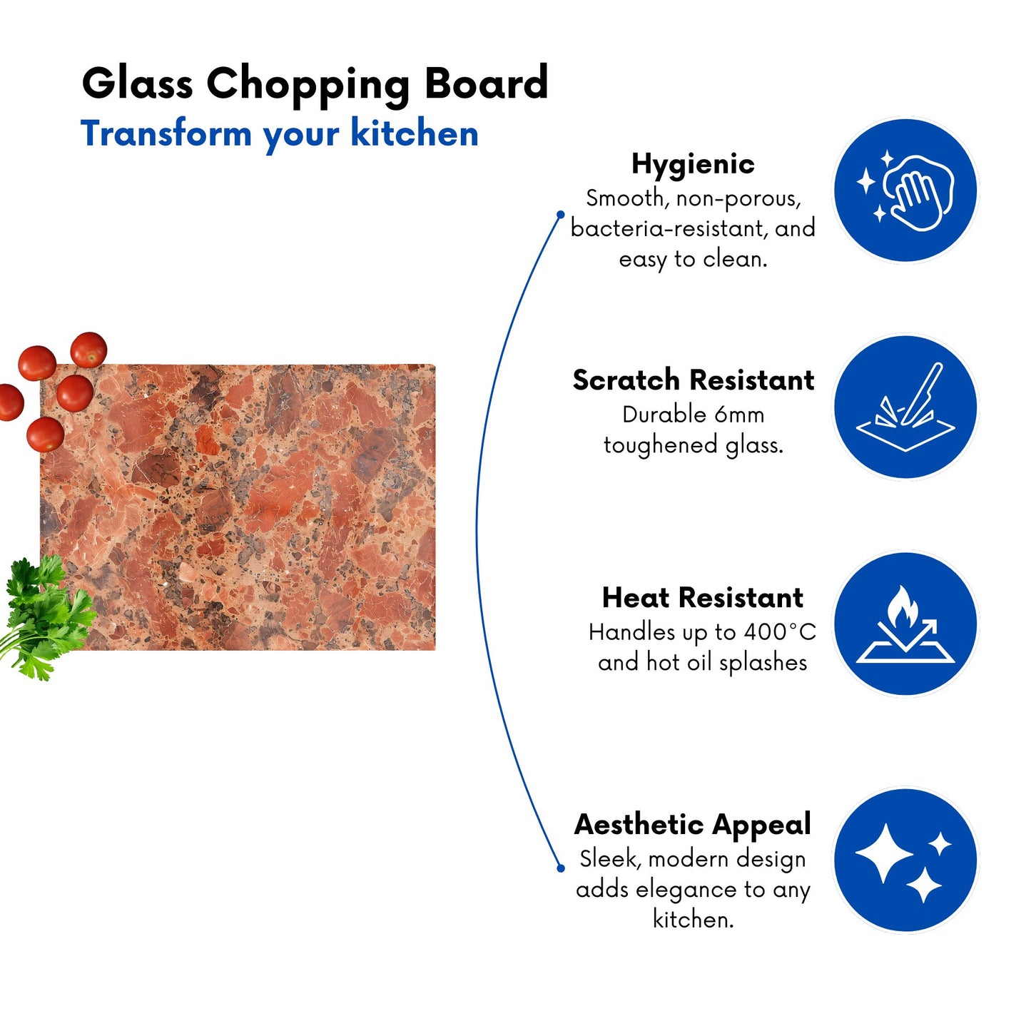 Authentic Terracotta Quartz Effect Chopping Board