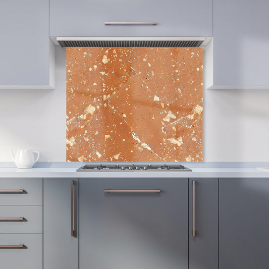 Pale Terracotta Quartz Effect Kitchen Splashback