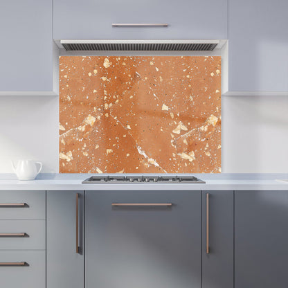 Pale Terracotta Quartz Effect Kitchen Splashback