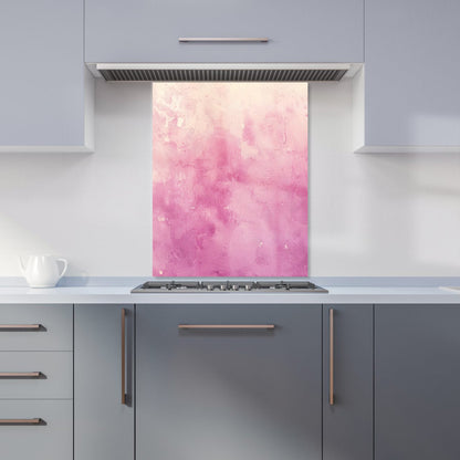 Pink Textured Effect Kitchen Splashback