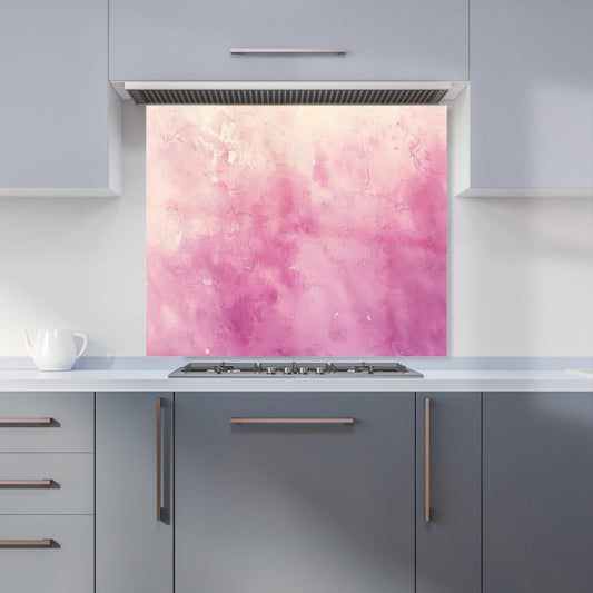 Pink Textured Effect Kitchen Splashback