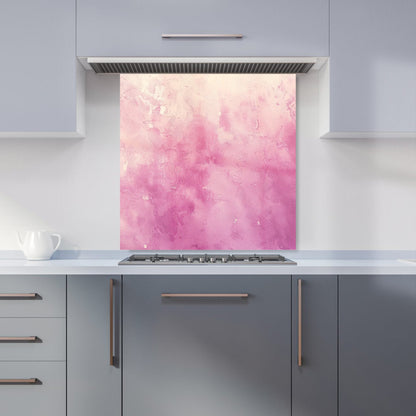 Pink Textured Effect Kitchen Splashback