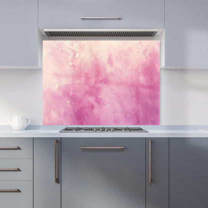 Pink Textured Effect Kitchen Splashback