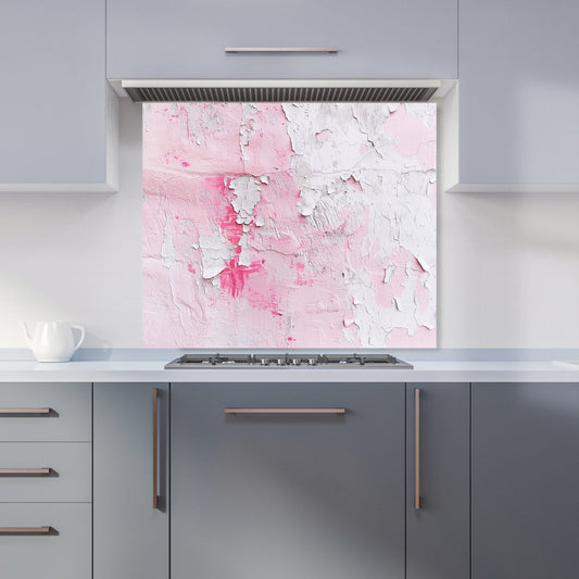 Light Pink Textured Effect Kitchen Splashback