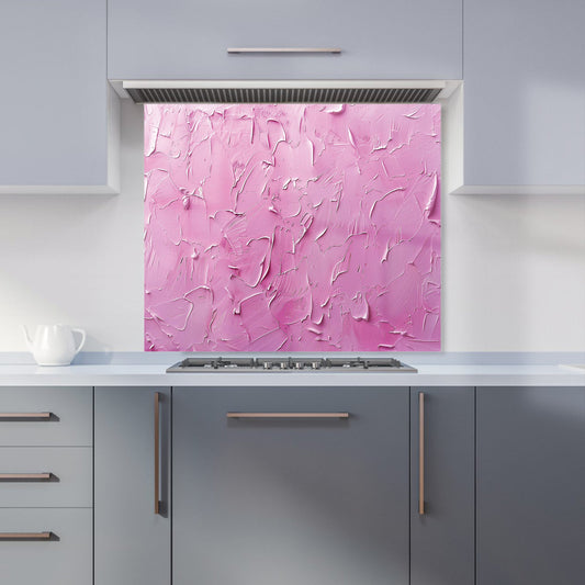 Bright Pink Textured Effect Kitchen Splashback