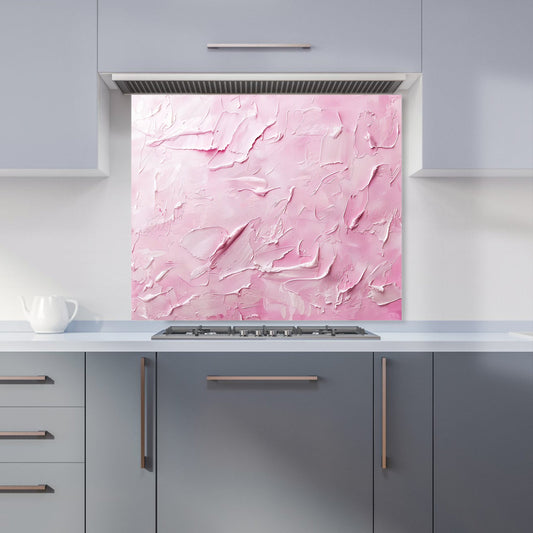 Baby Pink Textured Effect Kitchen Splashback