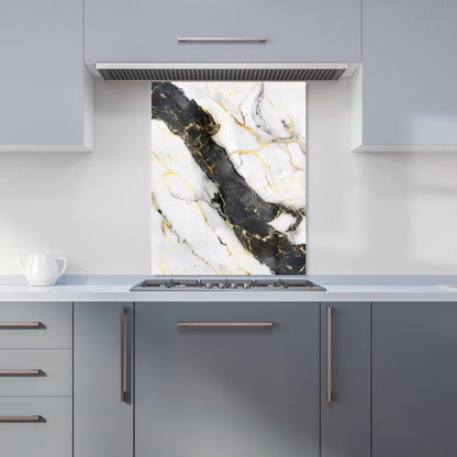 Flecks Of Gold Marble Effect Kitchen Splashback