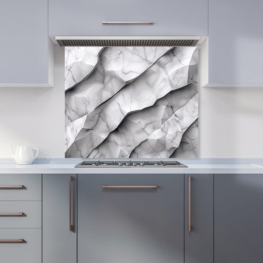 Modern Grey Marble Effect Kitchen Splashback