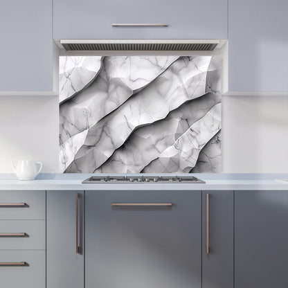 Modern Grey Marble Effect Kitchen Splashback