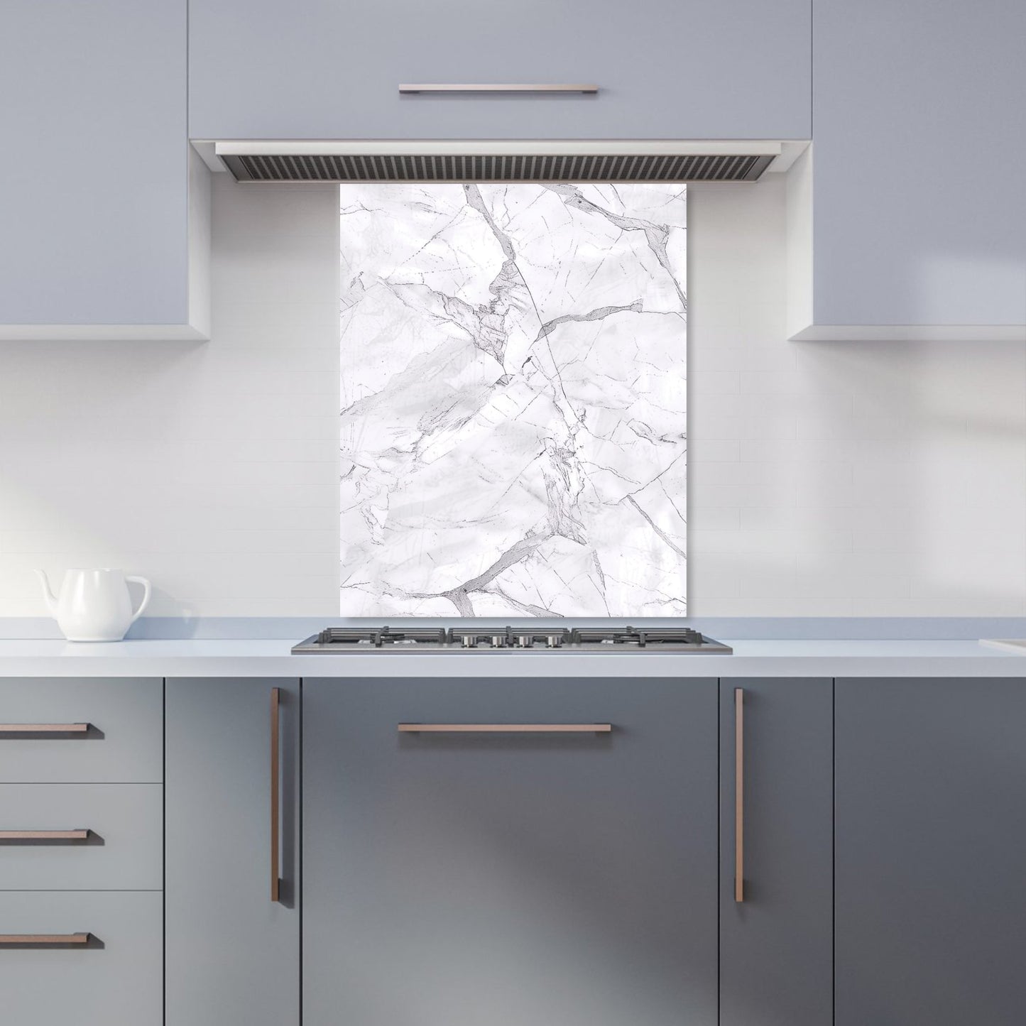 Light Grey Marble Effect Kitchen Splashback