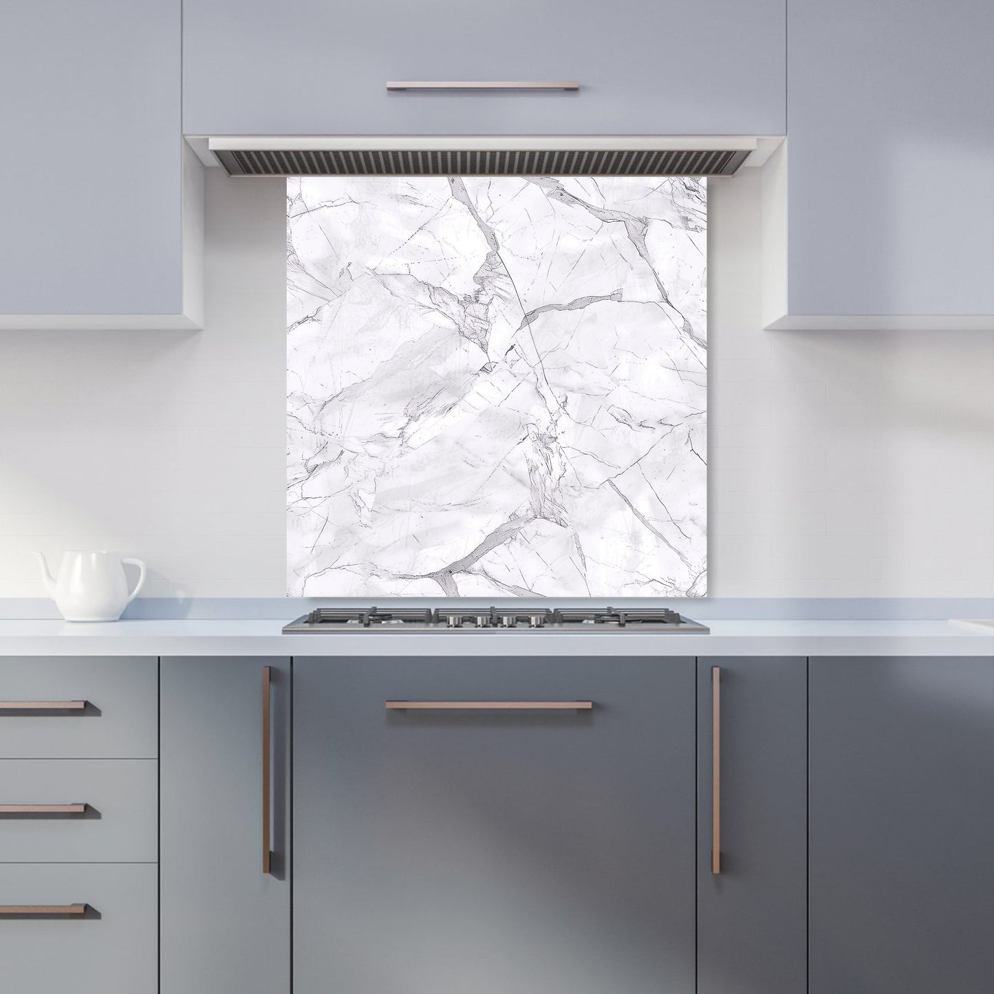 Light Grey Marble Effect Kitchen Splashback
