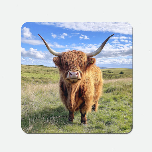 Highland Cow In Summer Coasters
