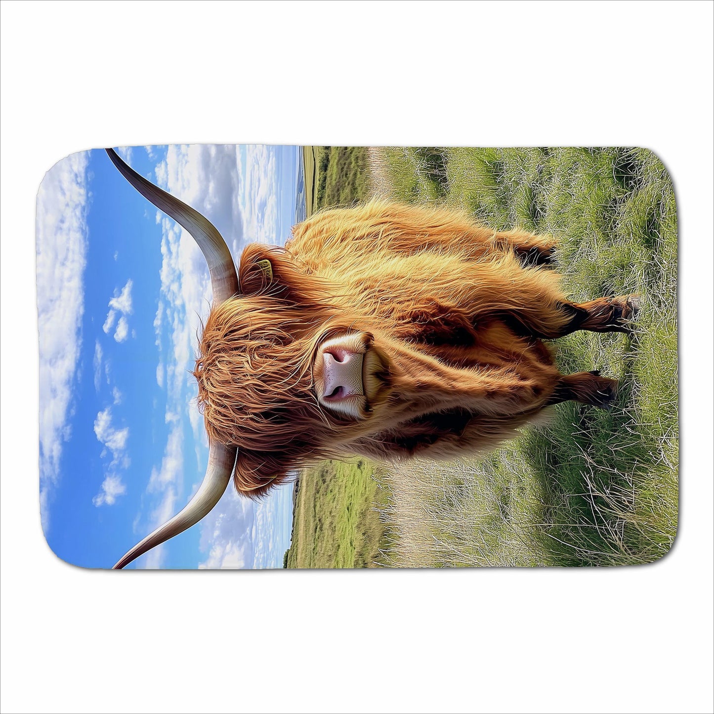 Highland Cow In Summer Sherpa Blanket