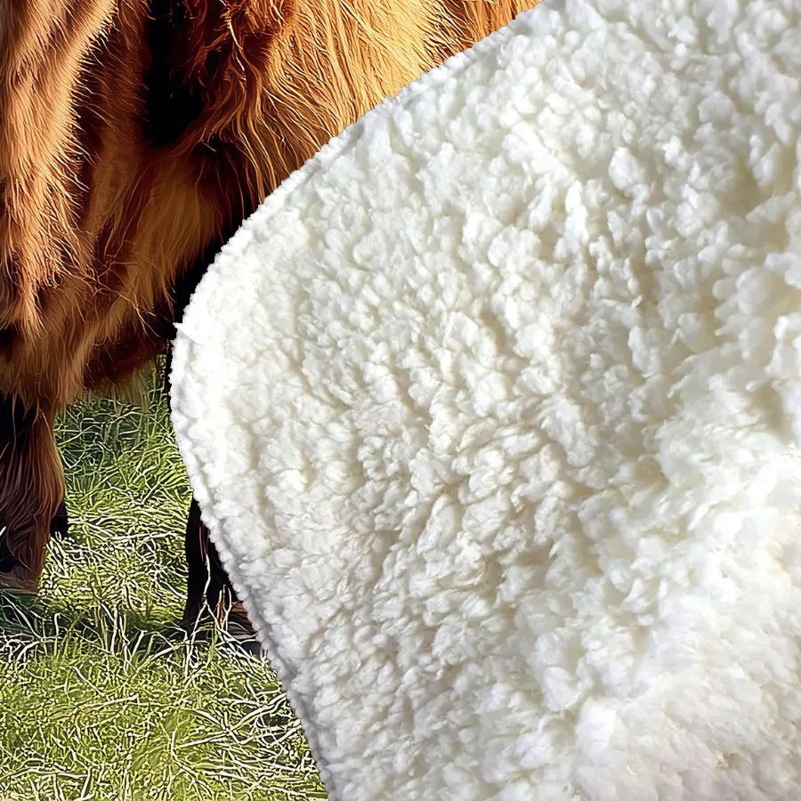 Highland Cow In Summer Sherpa Blanket