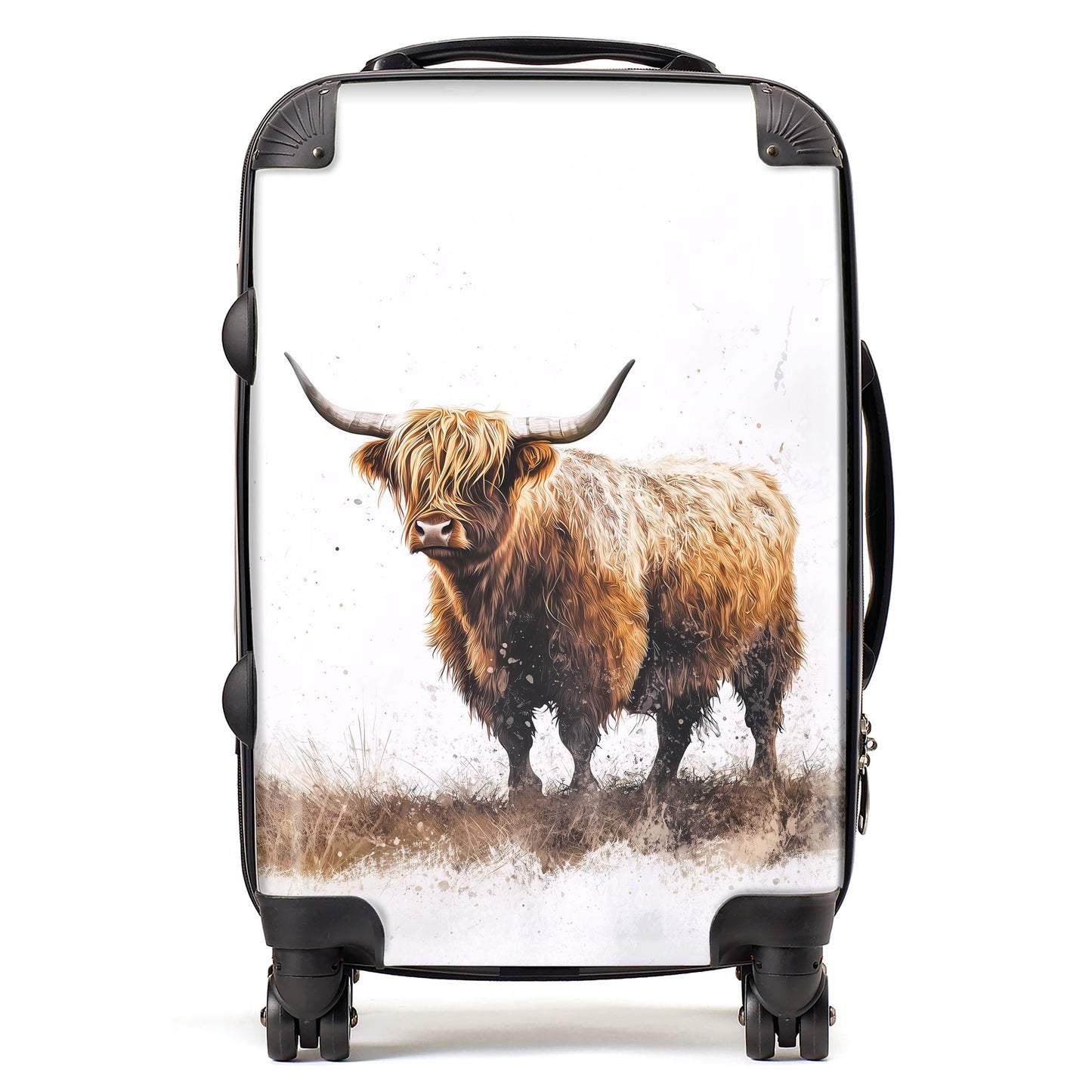 Highland Cow Watercolour Suitcase