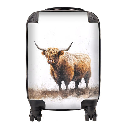 Highland Cow Watercolour Suitcase