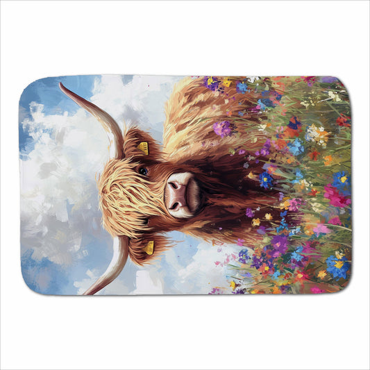 Highland Cow In A Summer Meadow Sherpa Blanket
