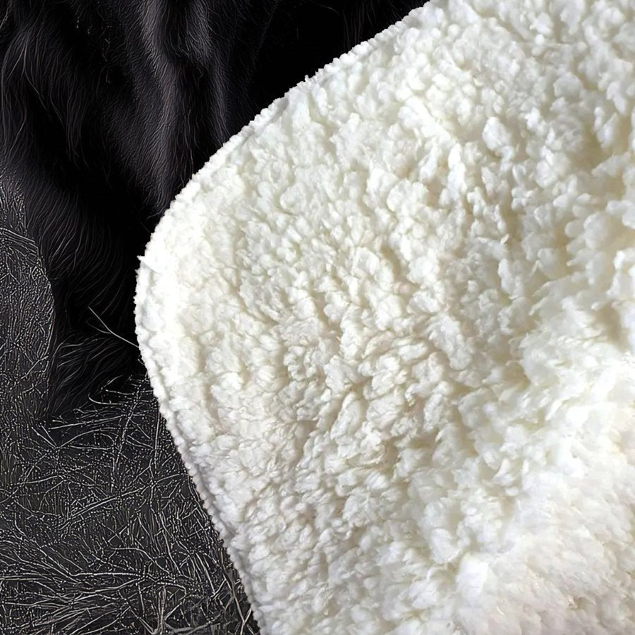 Black And White Highland Cow Sherpa Blanket