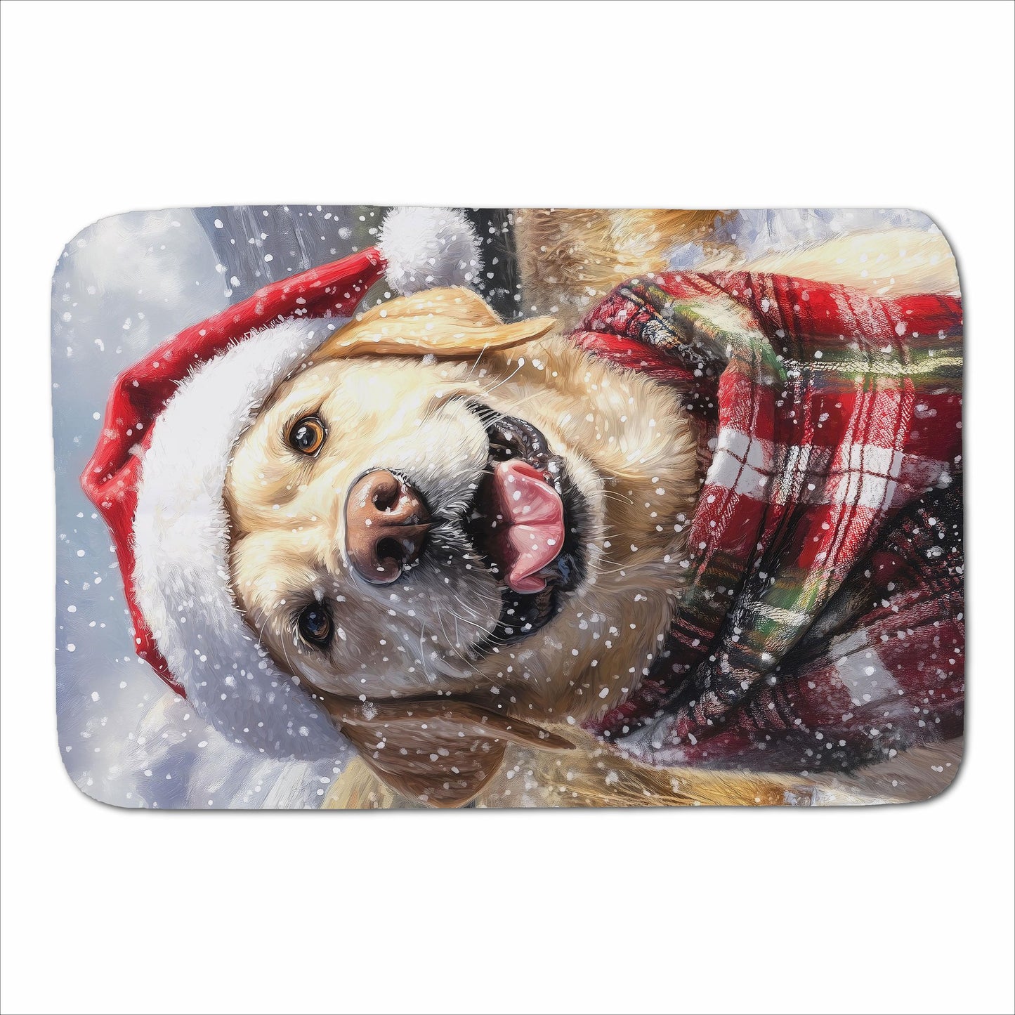 Christmas Yellow Labrador Sherpa Blanket