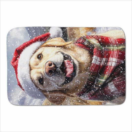 Christmas Yellow Labrador Sherpa Blanket