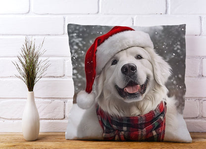 Christmas White Newfoundland Cushion