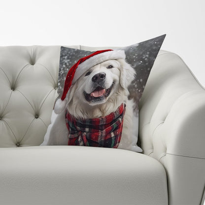 Christmas White Newfoundland Cushion