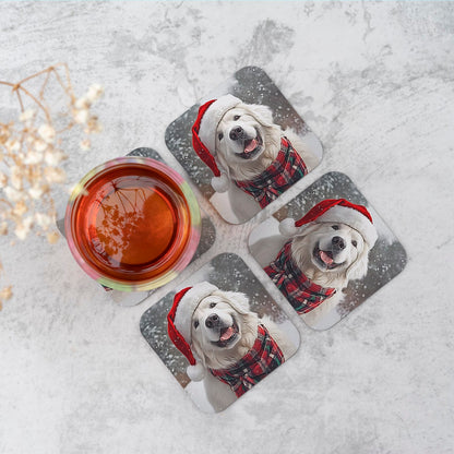 Christmas White Newfoundland Coasters