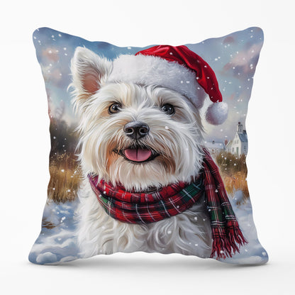 Christmas West Highland Terrier Cushion