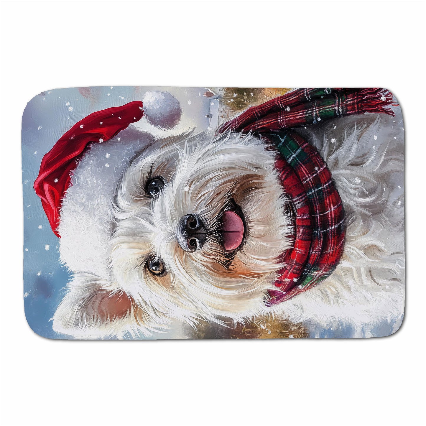 Christmas West Highland Terrier Sherpa Blanket