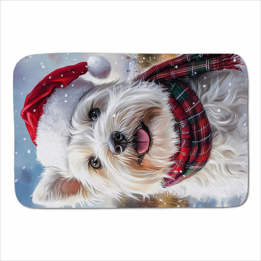Christmas West Highland Terrier Sherpa Blanket