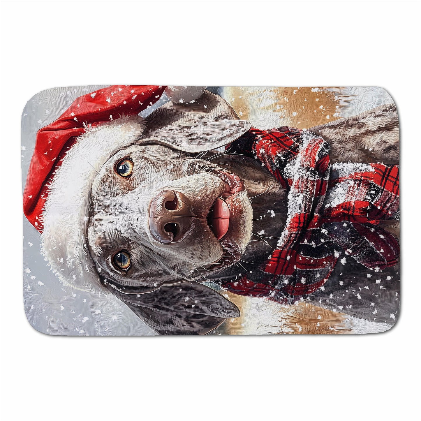 Christmas Weimarana Sherpa Blanket