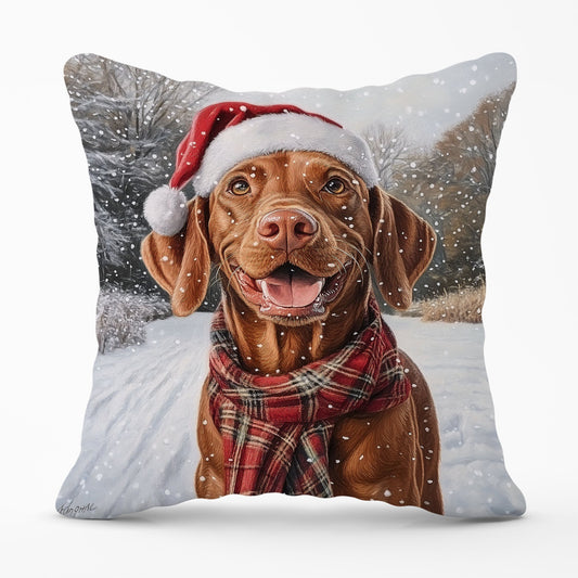 Christmas Vizsla Cushion