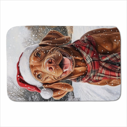 Christmas Vizsla Sherpa Blanket