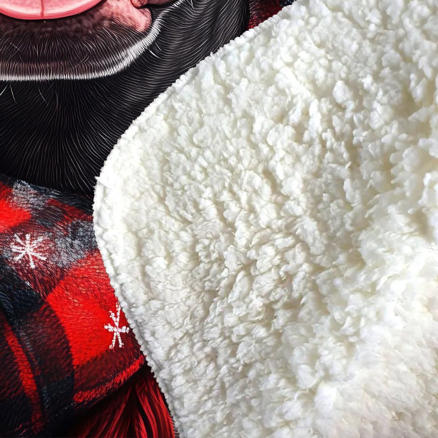 Christmas Staffordshire Bull Terrier Sherpa Blanket