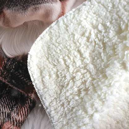 Christmas St Bernard Sherpa Blanket