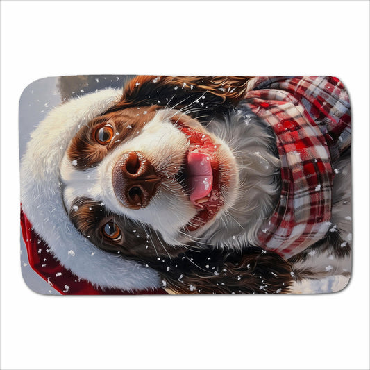 Christmas Springer Spaniel Sherpa Blanket
