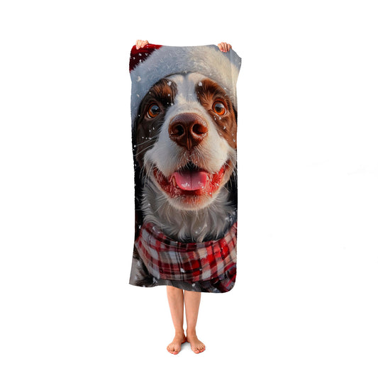 Christmas Springer Spaniel Beach Towel