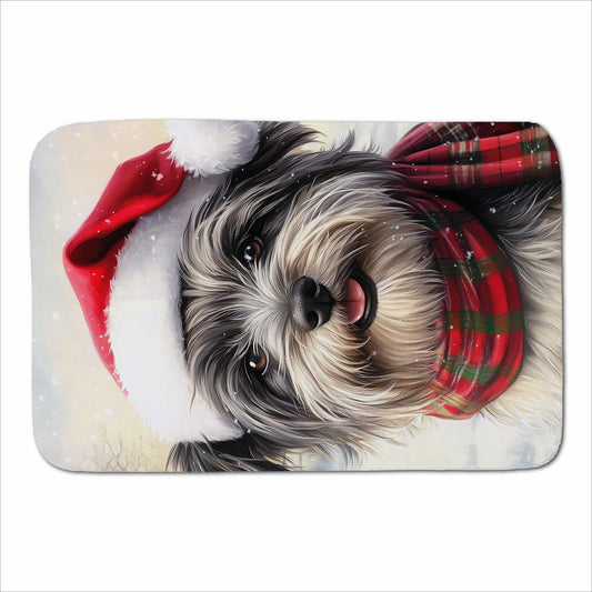 Snowy Christmas Skye Terrier Sherpa Blanket