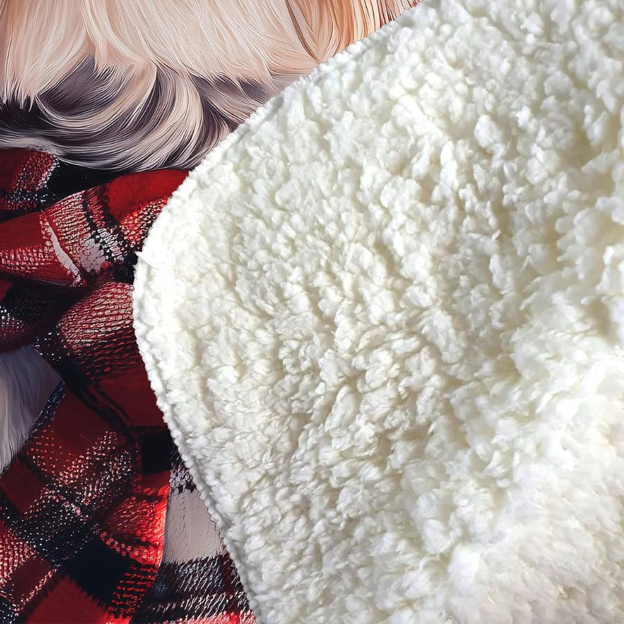 Christmas Shih Tzu Sherpa Blanket