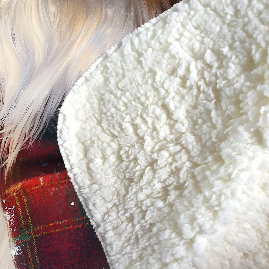 Christmas Shetland Sheepdog Sherpa Blanket
