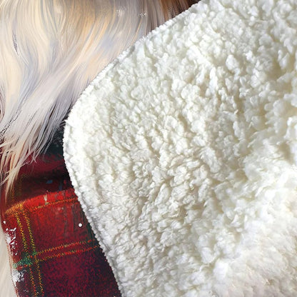 Christmas Shetland Sheepdog Sherpa Blanket