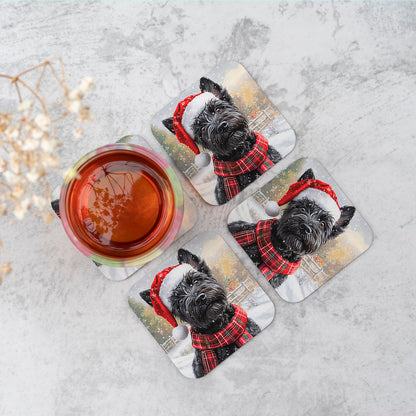 Christmas Scottish Terrier Coasters