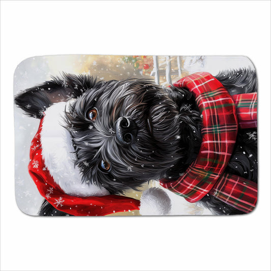 Christmas Scottish Terrier Sherpa Blanket