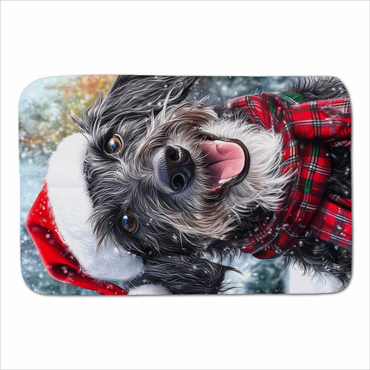 Christmas Scottish Deerhound Sherpa Blanket