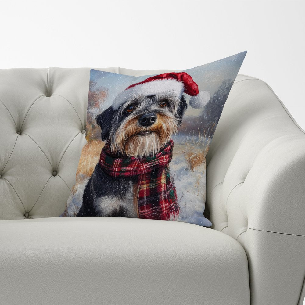 Christmas Schnauzer Cushion