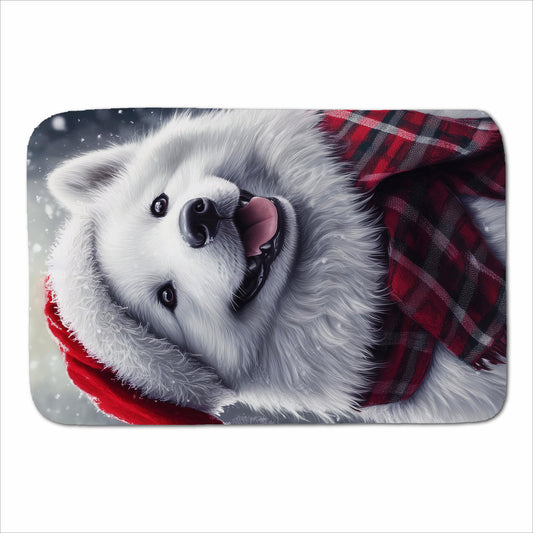 Christmas Samoyed Sherpa Blanket
